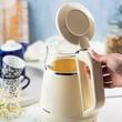 Fierbator electric, fabricat din sticla borosilicata, panou LED, crem, capacitate 1litru, 900-1100W, Klausberg