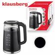 Fierbator electric, fabricat din sticla borosilicata, panou LED, negru, capacitate 1 litru, 1850-2200W, Klausberg