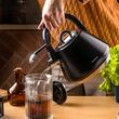 Fierbator negru mat, ceainic din otel cu fluier, 2.5 L, Klausberg