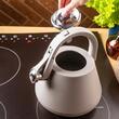 Fierbator gri mat, ceainic din otel cu fluier, 2.5 L, Klausberg