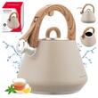 Fierbator bej, ceainic din otel cu fluier, 2.5 L, Klausberg