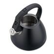 Fierbator traditional, ceainic din otel, capacitate 2,5 litri, cu maner moale la atingere, negru mat, Klausberg