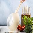 Tigaie wok crem din marmura, cu capac, 28 cm, Klausberg