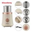 Râșniță electrica bej pentru cafea și condimente, umed, uscat, Klausberg