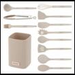 Set ustensile de bucatarie, 12 piese, silicon bej, Klausberg