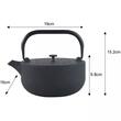  Ceainic cu capac din fonta, filtru din inox, 1.1 l, negru, KingHoff