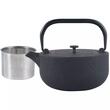  Ceainic cu capac din fonta, filtru din inox, 1.1 l, negru, KingHoff