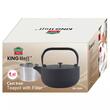  Ceainic cu capac din fonta, filtru din inox, 1.1 l, negru, KingHoff