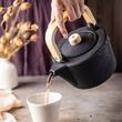 Ceainic din fonta cu filtru, cu maner din lemn, 1,3 l, KingHoff
