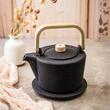 Ceainic din fonta cu filtru, cu maner din lemn, 1,3 l, KingHoff