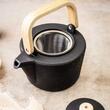 Ceainic din fonta cu filtru, cu maner din lemn, 1,3 l, KingHoff