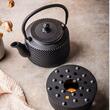  Ceainic din fonta cu filtru si incalzitor, 0,8 L, KingHoff
