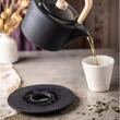 Suport din fonta pentru infuzoarele de ceai, diametru 17 x 2 cm, negru, Kinghoff