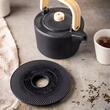 Suport din fonta pentru infuzoarele de ceai, diametru 17 x 2 cm, negru, Kinghoff