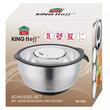  Bol inox, cu capac si razatoare, multifunctional, negru, capacitate 5l, KingHoff