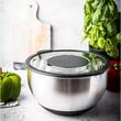  Bol inox, cu capac si razatoare, multifunctional, negru, capacitate 5l, KingHoff