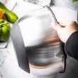  Bol inox, cu capac si razatoare, multifunctional, negru, capacitate 5l, KingHoff