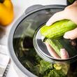 Bol multifunctional din inox, cu razatoare incorporata in capac, capacitate 5 litri, gri, KingHoff