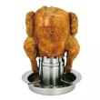 Suport vertical pentru gatit pui intreg la cuptor, cu recipient pentu condimente, din inox, King Hoff
