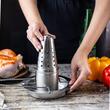Suport vertical pentru gatit pui intreg la cuptor, cu recipient pentu condimente, din inox, King Hoff