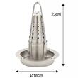 Suport vertical pentru gatit pui intreg la cuptor, cu recipient pentu condimente, din inox, King Hoff