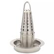 Suport vertical pentru gatit pui intreg la cuptor, cu recipient pentu condimente, din inox, King Hoff