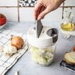 Dispozitiv pentru tocat legume si fructe, alb, diametru 12,5 cm, capacitate 900 ml, KingHoff