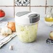 Dispozitiv pentru tocat legume si fructe, alb, diametru 12,5 cm, capacitate 900 ml, KingHoff