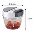 Dispozitiv pentru tocat legume si fructe, alb, diametru 12,5 cm, capacitate 900 ml, KingHoff
