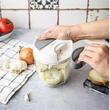 Dispozitiv pentru tocat legume si fructe, alb, diametru 12,5 cm, capacitate 900 ml, KingHoff