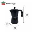 Aparat pentru cafea, espressor, aluminiu, 9 cesti 450 ml, negru/auriu, Kinghoff