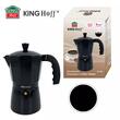 Aparat pentru cafea, espressor, aluminiu, 9 cesti 450 ml, negru/auriu, Kinghoff