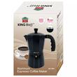 Aparat pentru cafea, espressor, aluminiu, 9 cesti 450 ml, negru/auriu, Kinghoff
