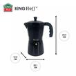 Aparat pentru cafea, espressor, aluminiu, 12 cesti 600 ml, negru/auriu, kKnghoff