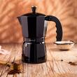 Aparat pentru cafea, espressor, aluminiu, 12 cesti 600 ml, negru/auriu, kKnghoff