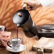 Aparat pentru cafea, espressor, aluminiu, 9 cesti 450 ml, aspect negru/lemn, Kinghoff