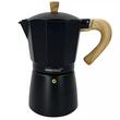 Aparat pentru cafea, espressor, aluminiu, 9 cesti 450 ml, aspect negru/lemn, Kinghoff
