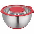  Bol inox, cu razatoare incorporata in capac, rosu, capacitate 5l, KingHoff