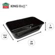 Forma, tava pentru copt neagra, cu insertie pentru scoatere, 24 x 13.5 x 7 cm, Kinghoff