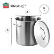 Oala cu capac din otel inoxidabil, capacitate 50 litri, 40 cm, Kinghoff