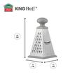 Razatoare universala din otel inoxidabil, baza antiderapanta, 21 cm, 4 fete,  maner ergonomic, Kinghoff