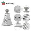 Razatoare universala din otel inoxidabil, baza antiderapanta, 21 cm, 4 fete,  maner ergonomic, Kinghoff
