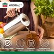 Ceainic, infuzor pentru cafea, capacitate 1 litru, perete dublu, maner din lemn, argintiu, Kinghoff