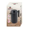 Ceainic, infuzor pentru cafea, capacitate 1 litru, perete dublu, maner din lemn, negru, Kinghoff