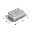 Untiera din inox, cu capac, 19x12,5x1cm, cutie pentru unt, Kinghoff