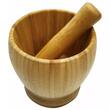 Mojar din bambus natural cu pistil, pentru condimente si ierburi 9.8 x 9 cm, Kinghoff