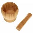 Mojar din bambus natural cu pistil, pentru condimente si ierburi 9.8 x 9 cm, Kinghoff