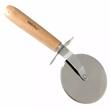 Cutit rotativ pentru pizza si aluat din inox, maner din lemn, diametru lama 9 cm, lungime 23.5 cm, Kinghoff