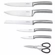 Set de cutite, foarfeca si suport din lemn, 7 piese, Kinghoff