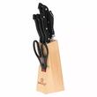 Set cutite de bucatarie 8 elemente, cu suport din lemn, Kinghoff